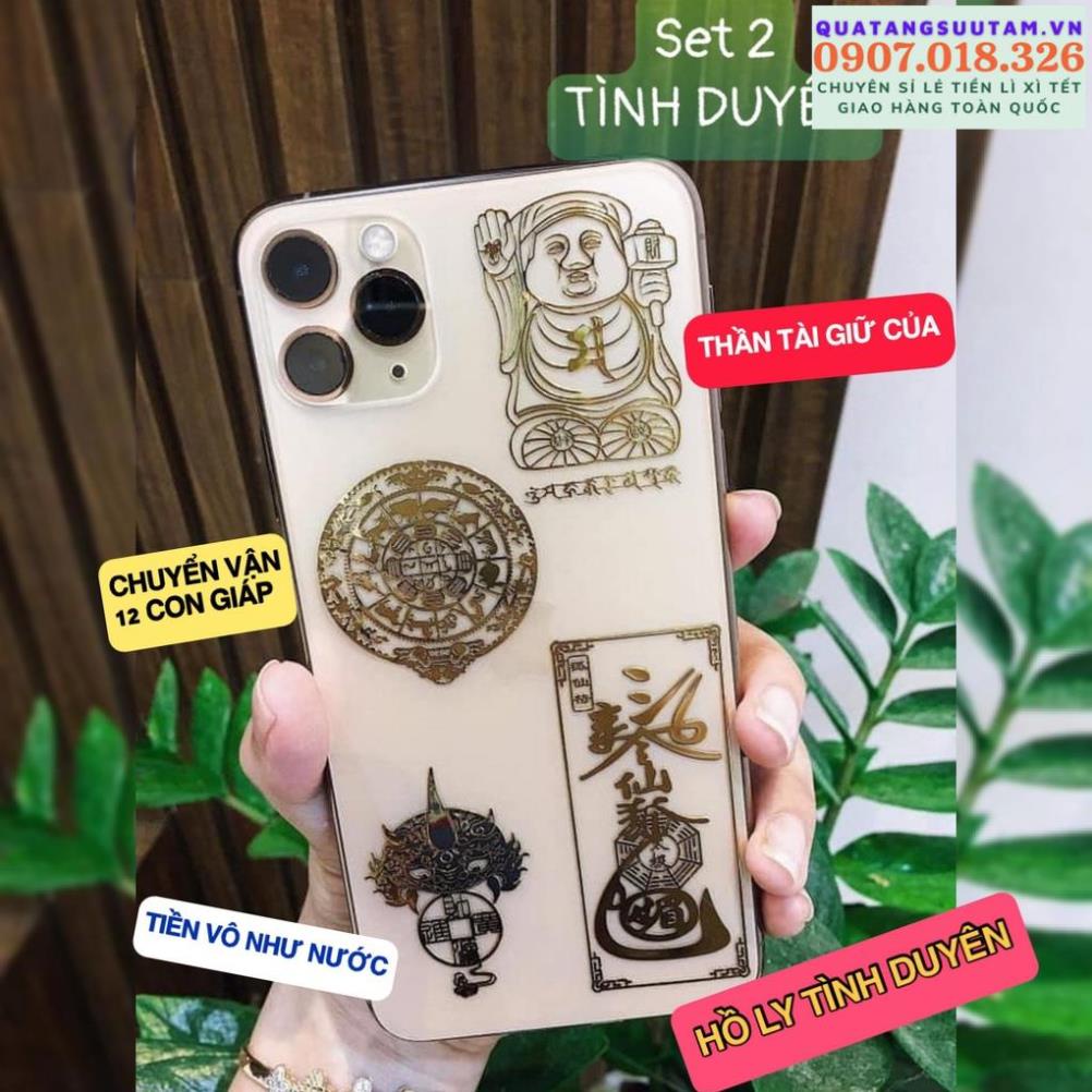Miếng Dán Điện Thoại Tài Lộc NGŨ LỘ THẦN TÀI Đẹp Lung, Linh Phù Hợp Các Loại Điện Thoại, Laptop, Bỏ Ví