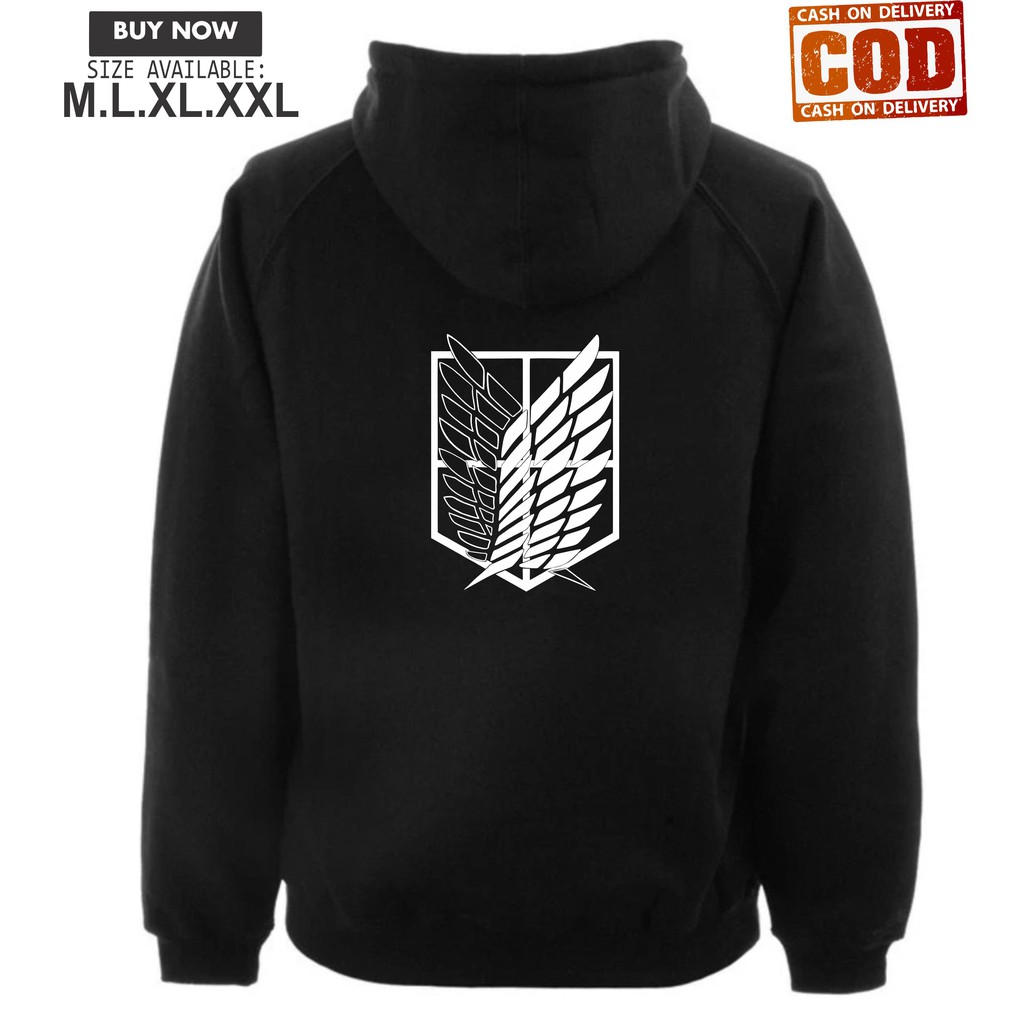 Áo Khoác Hoodie Tay Dài In Hình Anime Attack On Titan