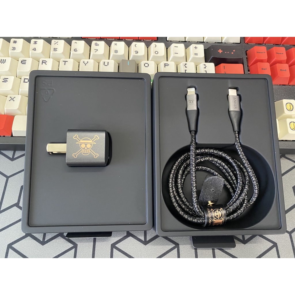 【Giao Hỏa Tốc】Combo Sạc nhanh iP ANKER x ONEPIECE, Cốc PIQ 3.0 20W A2633 + Cáp C to L A9541 Dài 1.2m