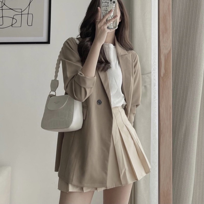 Áo blazer,blazer nữ chất đẹp hàng 2 lớp 3 màu TRENDY đứng form tôn dáng | BigBuy360 - bigbuy360.vn