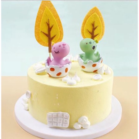 đồ trang trí bánh kem [FREESHIP] cặp tượng khủng long nhí