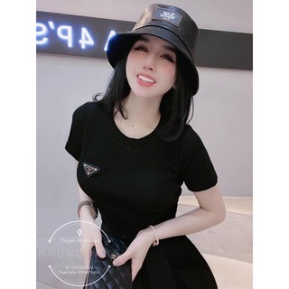 ANU145 - ÁO ZIP NỮ CỘC TAY LOGO PRADA