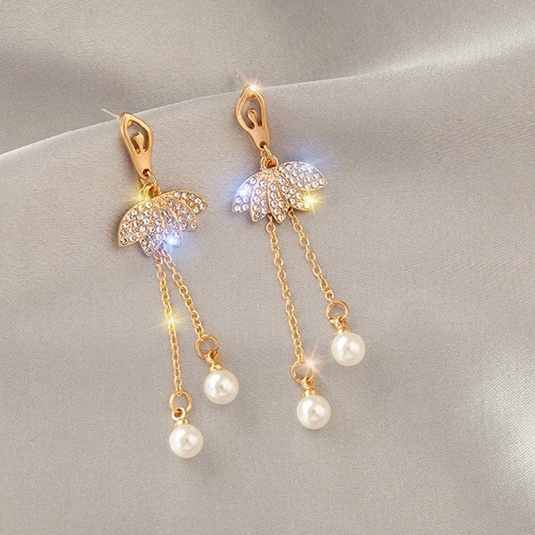 Hoa Tai Dáng Dài Phong Cách Thời Trang Hàn Quốc Cho Nữ