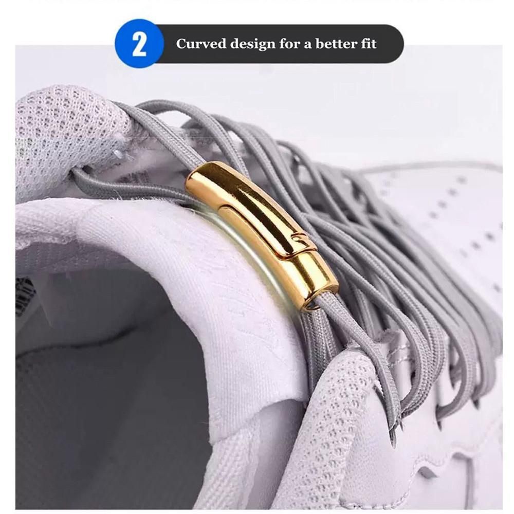 Nút khóa dây giày thể thao từ tính bằng kim loại thiết kế sáng tạo hợp thời trang dành cho trẻ em và người lớn