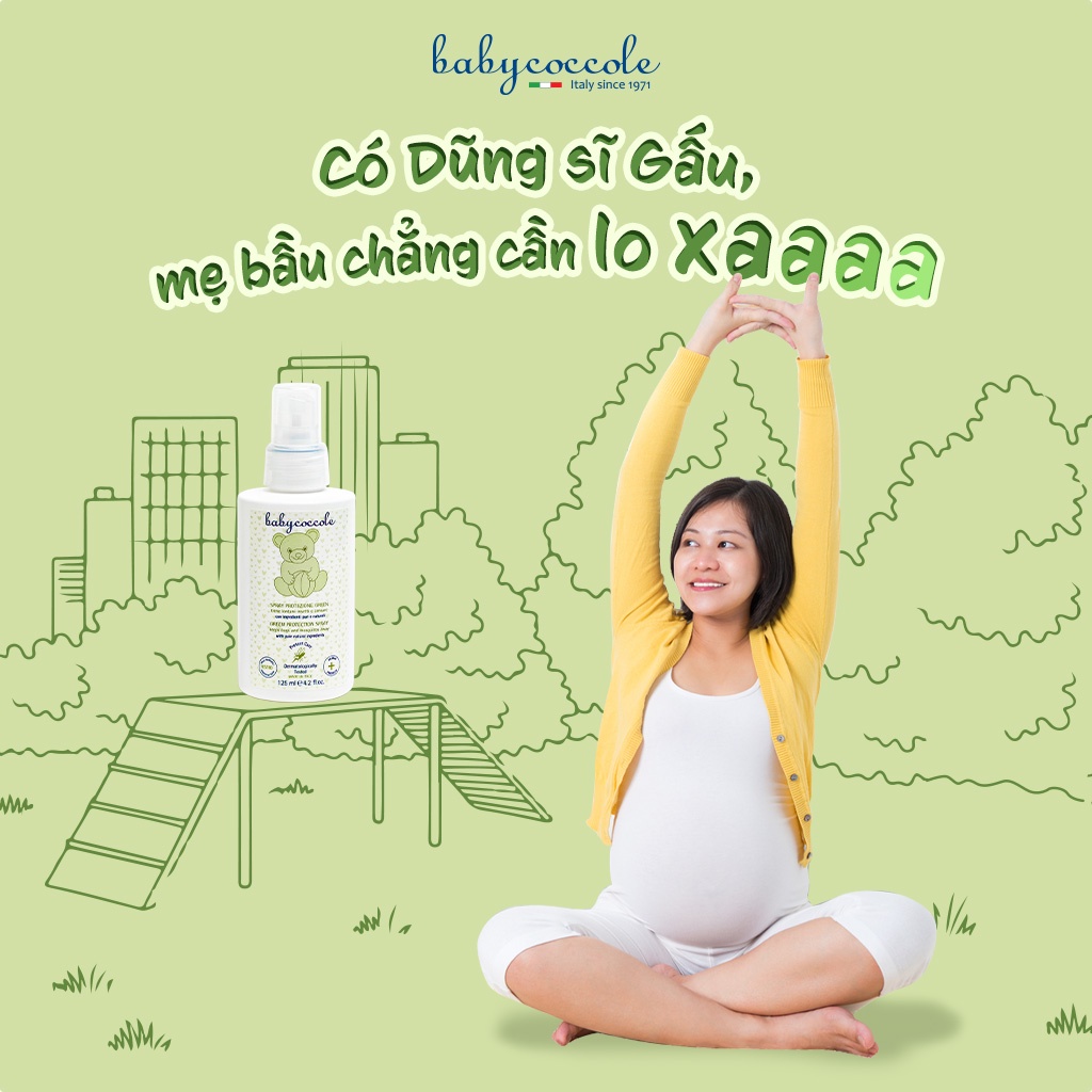 Xịt xua muỗi Babycoccole 0M+ chống muỗi đốt cho bé và cả gia đình, chiết xuất tía tô đất và cây phong lữ 125ml