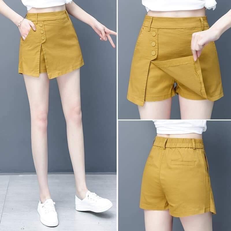 Quần đùi nữ giả váy kaki  quần shot nữ thời trang hàng quảng châu