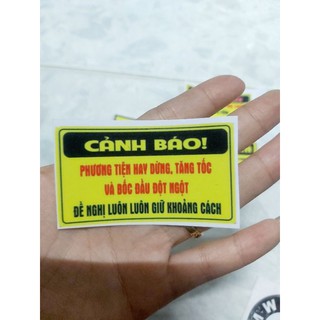 Combo 2 Tem Decal Cảnh Báo Dán Xe Giá Rẻ