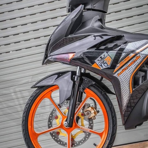 Tem rời exciter 150 y15zr bạc đen cam chất liệu keo in mccal màng bóng