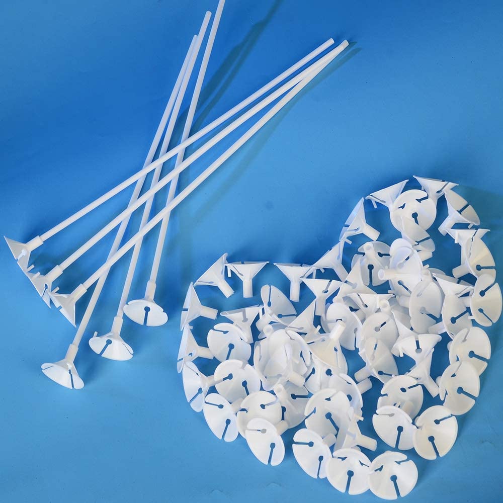 Set 100 Giá Đỡ Bong Bóng PVC 32cm Dùng Trang Trí Tiệc Sinh Nhật/Đám Cưới