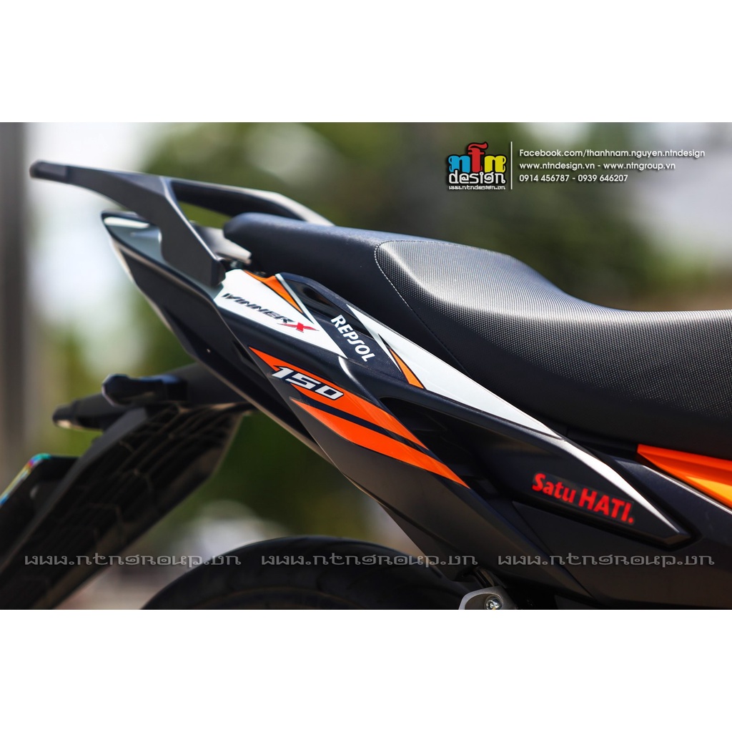 Tem Rời Dán Xe Winner X Mẫu Repsol Cam Đen Cực Hot, Hàng 3 Lớp Chất Lượng Cao