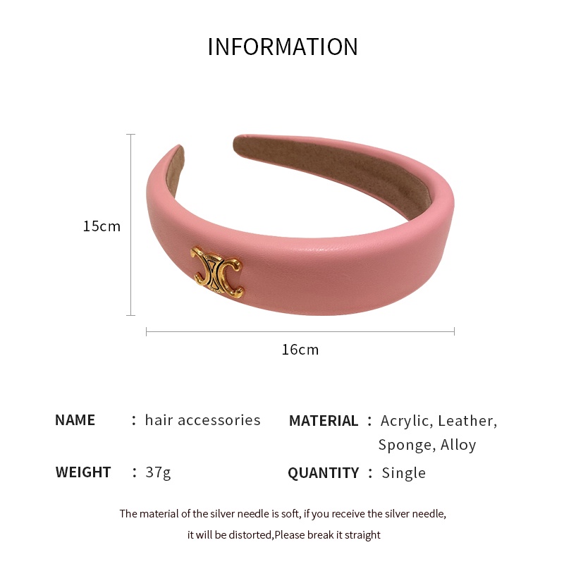 Băng Đô Cài Tóc Bằng Da Phong Cách Hàn Quốc Cổ Điển Thời Trang Cho Nữ