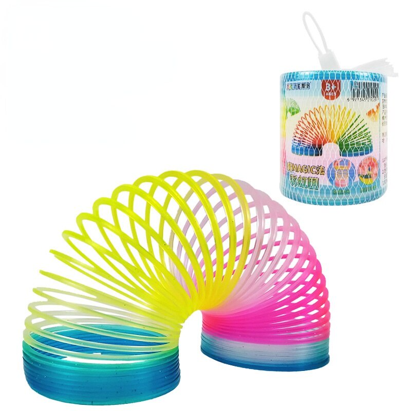 Đồ chơi vòng lò xo ma thuật mini màu cầu vồng sáng tạo cho bé