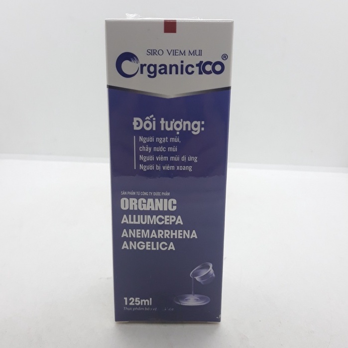 Siro Viem Mui Organic 100 - Giúp Giảm các tình trạng viêm mũi, chảy nước mũi, ngạt mũi