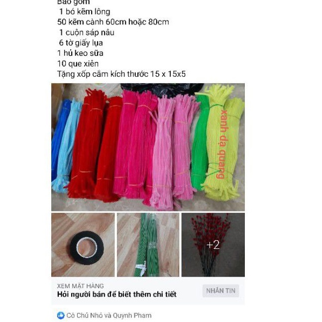 Set nguyên liệu làm nụ tầm xuân