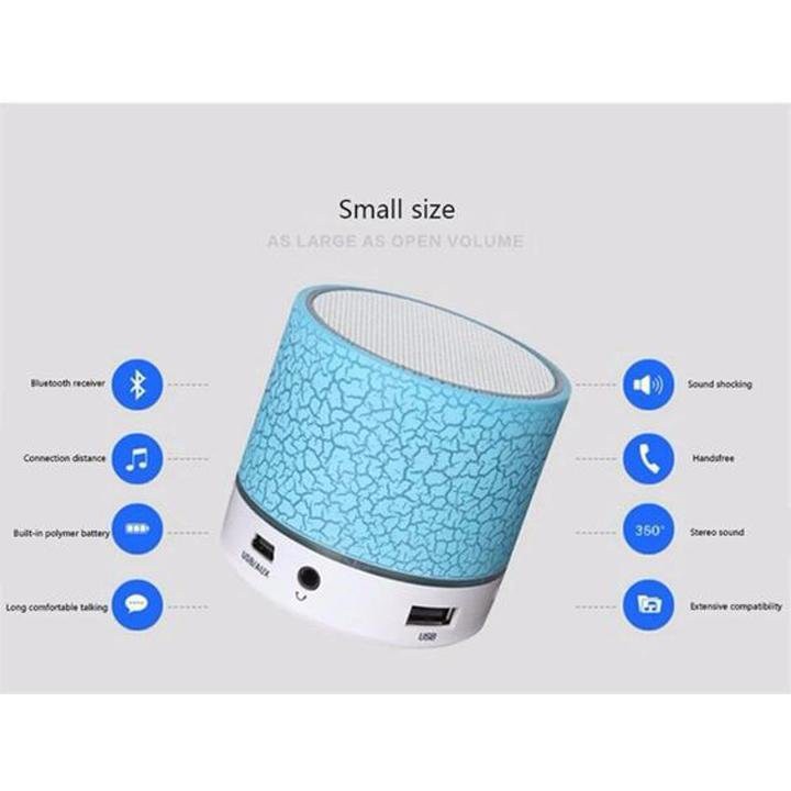 Loa Bluetooth Không Dây Mini A9 Có Đèn Led Nháy Theo Nhạc Âm Thanh Bass Căng Dễ Sử Dụng Bật Là Nghe