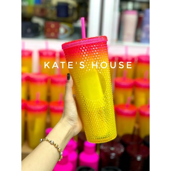Ly nhựa 2 lớp ly gai studded coldcup Starbucks 709ml phiên bản Taiwan 2022