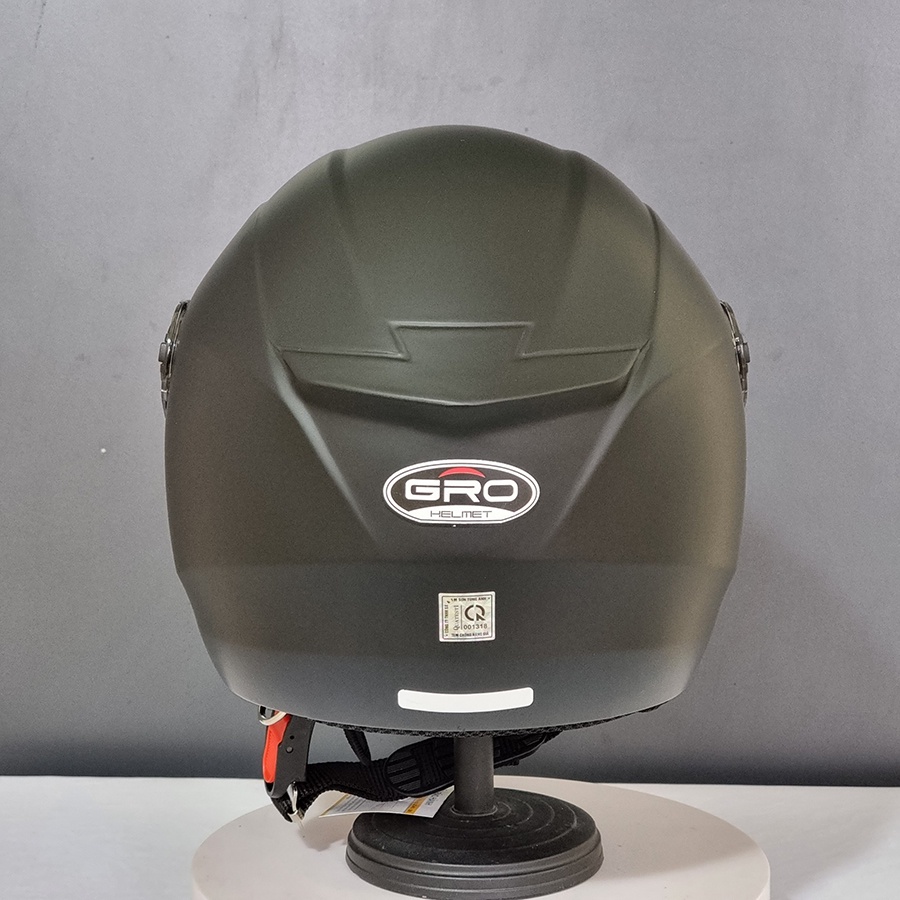 Mũ bảo hiểm chụp tai 3/4 đầu GRO HELMET ST27 chính hãng cao cấp, có kính