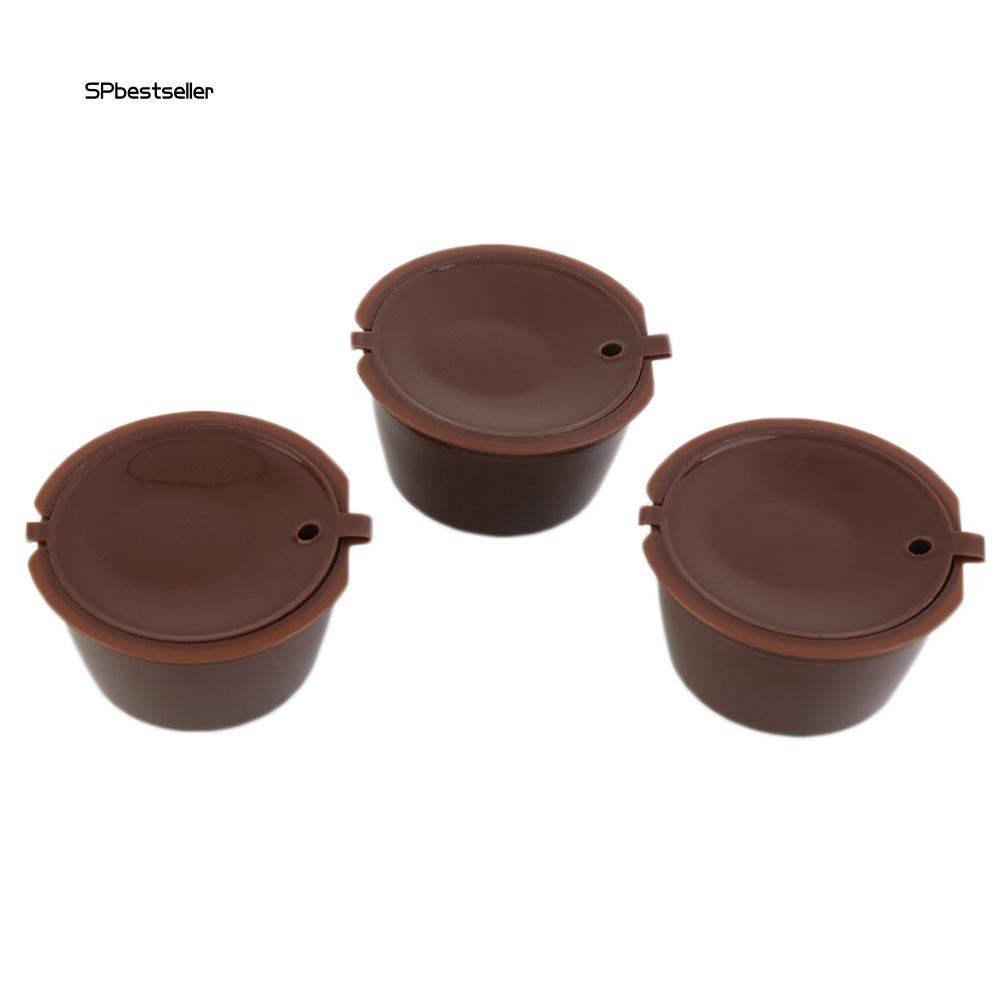 Set 3 cốc lọc bằng nhựa và thép không gỉ cho máy pha cafe Dolce Gusto