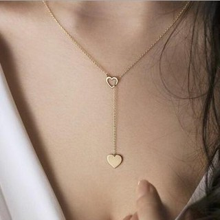 Vòng cổ trái tim sợi mảnh mặt trái tim.
