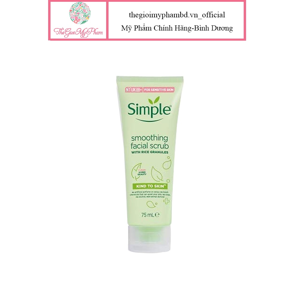 Tẩy Tế Bào Chết Simple Smoothing Facial Scrub 75ml