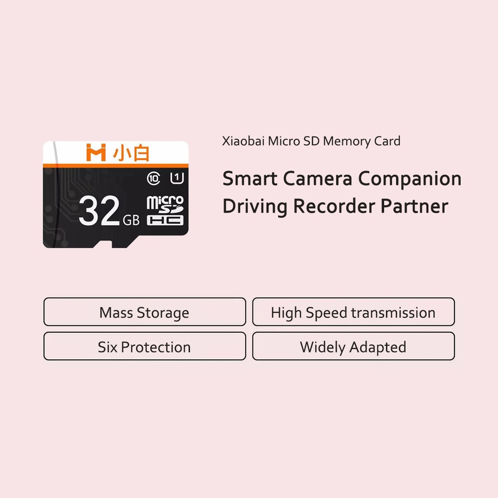 Xiaomi Youpin Thẻ nhớ Micro SD  XIAOBAI dùng cho Laptop 32GB truyền dữ liệu 95mb/s - 100mb/s