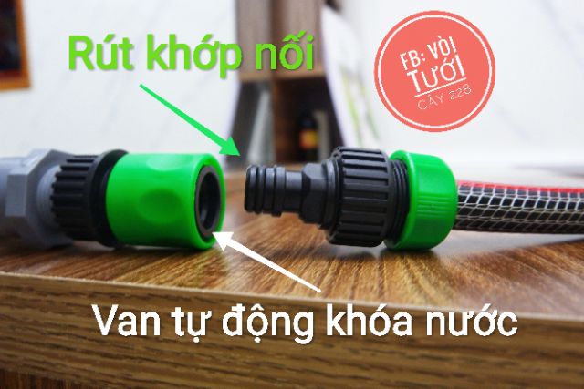 Khớp Chờ Nối Nhanh Tự Khóa Nước Thông Minh Aquamate Ren 21, 27