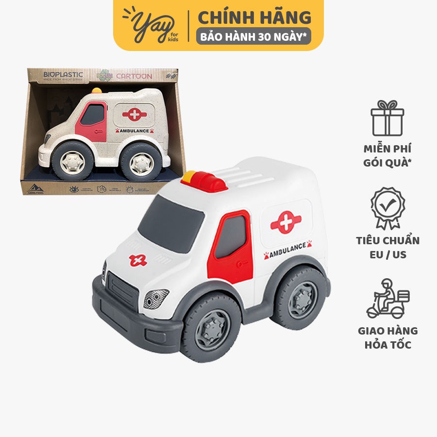 Mô Hình Xe Cứu Thương Nhựa Lúa Mì Sinh Học Cho Bé 18m+ - GengFeng