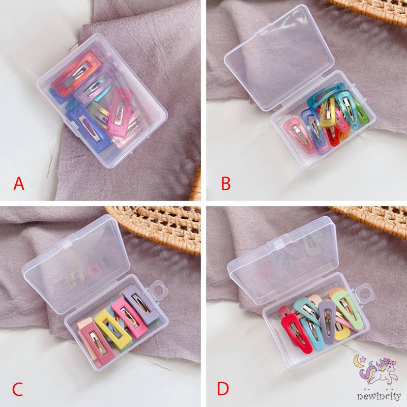 Hộp 10 Kẹp Tóc Màu Sắc Ngọt Ngào Cho Bé Gái