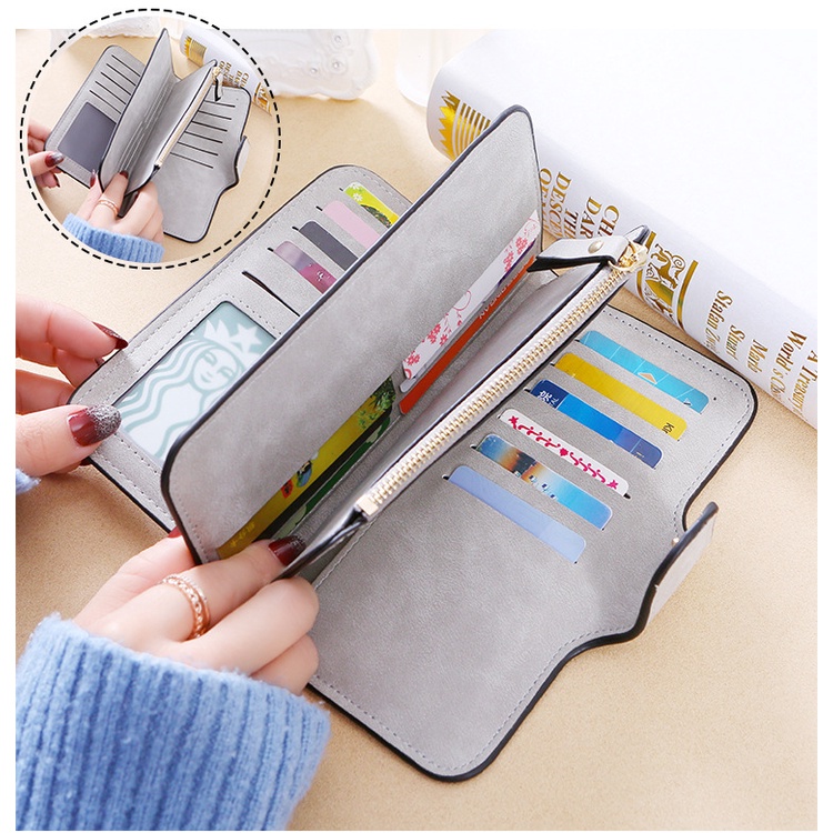 Ví Nữ Cầm Tay Có Khóa Cài Xinh Xắn Hợp Thời Trang