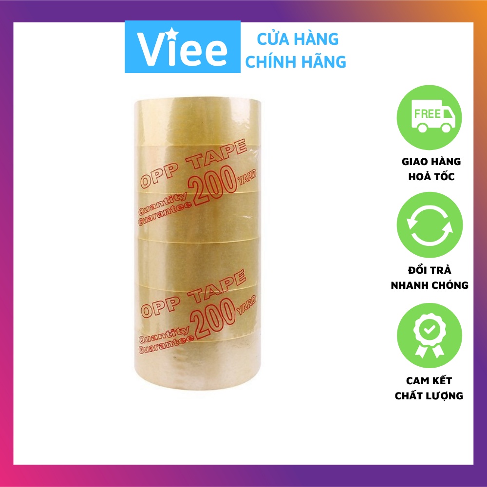 Băng keo trong dán thùng 48mm x 200 yard Bộ 6 cuộn