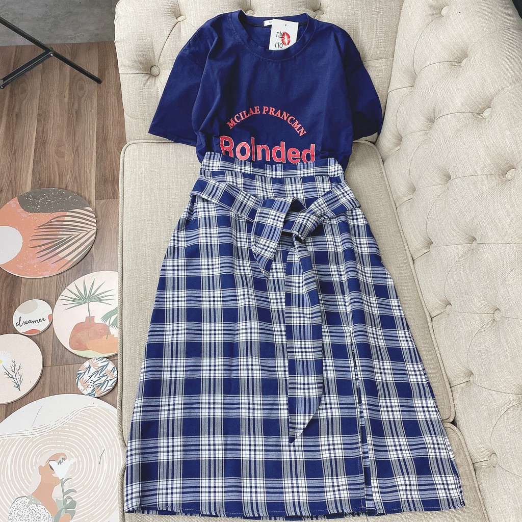 Set đồ nữ cá tính, set váy dài áo thun đi chơi sang chảnh mùa hè đẹp 8A00147 | BigBuy360 - bigbuy360.vn