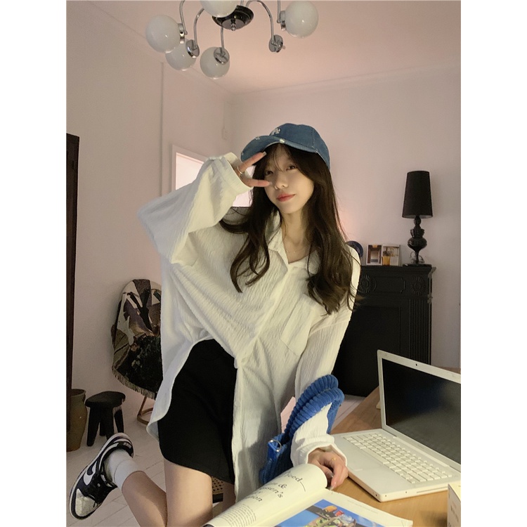 Áo Sơ Mi Tay Dài Chống Nắng Phong Cách Hàn Quốc Thời Trang Mùa Hè Cho Nữ