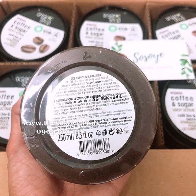 [ Date 2023 ] Tẩy Tế Bào Chết Toàn Thân Organic Shop Organic Coffee & Sugar Body Scrub 250ml