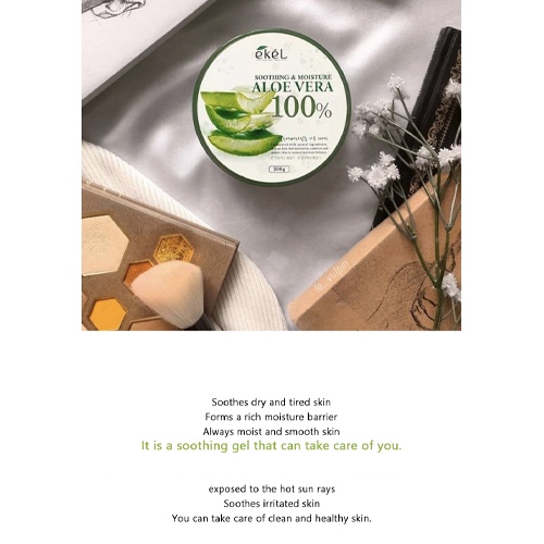 Aloe Vera 100% Soothing & Moisture 300g/ Natural Aloe Vera Soothing Gel  250ml