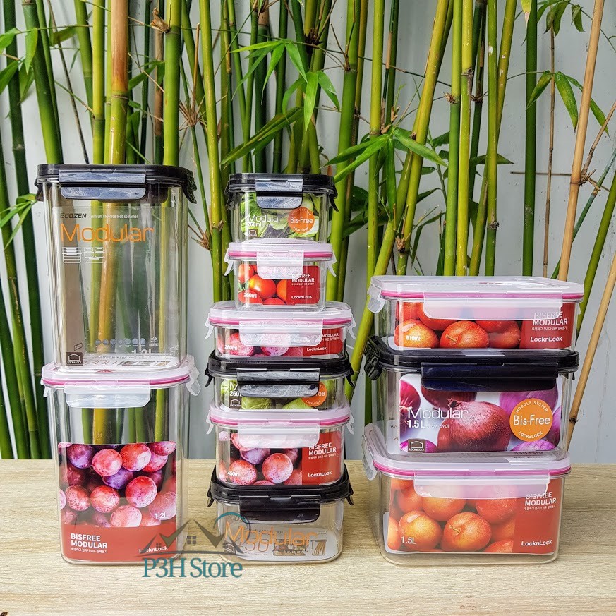 Hộp nhựa tritan Lock&Lock Bisfree Modular hình chữ nhật từ 260ml đến 1.5L