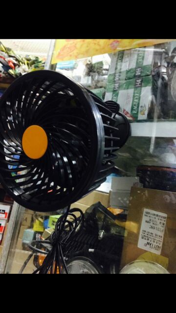 Quạt Lồng Đơn Nhựa 12V (quạt Dính) Mitchell (Cái) Quạt oto có chân hút kính tiện lợi