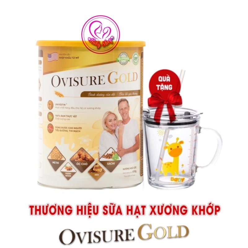 [Chính hãng] Sữa hạt xương khớp Ovisure Gold lon 650g- giúp xương khớp dẻo dai, linh hoạt