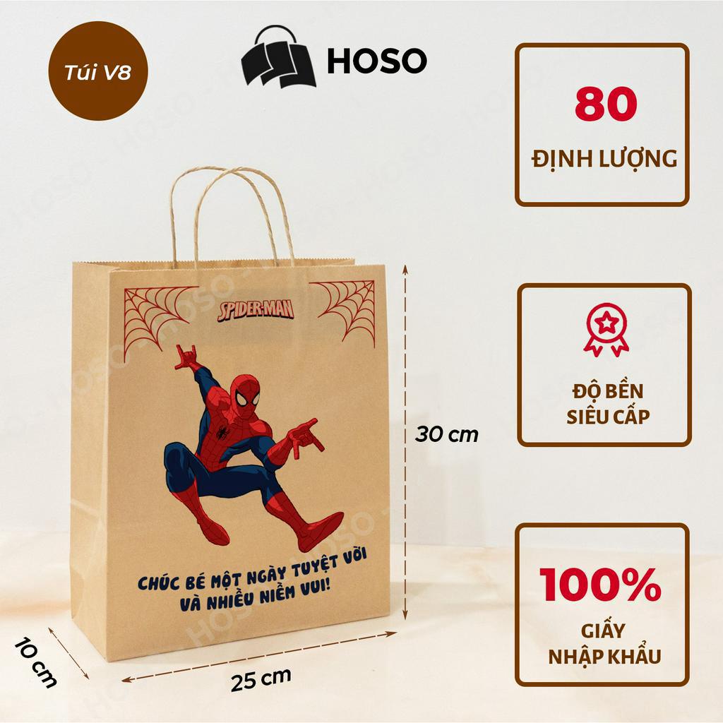 Túi giấy kraft in sẵn đựng quà cho trẻ em, túi giấy đựng quà