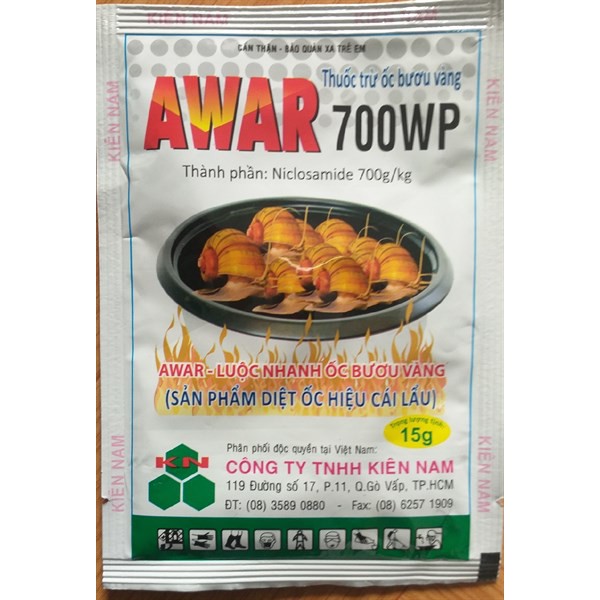 Awar 700WP Thuốc trừ ốc bươu vàng gói 15gr