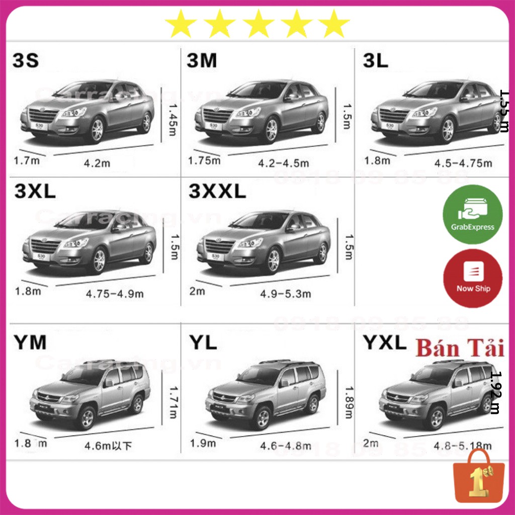 Bạt Phủ Xe Ô Tô CARRACING  VA03 Bạt Phủ Ô Tô Chống Nắng 3 Lớp Cao Cấp 🌦️Nắng mưa bụi bẩn🌦️ 4 , 5 chỗ , 7 chỗ , bán tải | BigBuy360 - bigbuy360.vn
