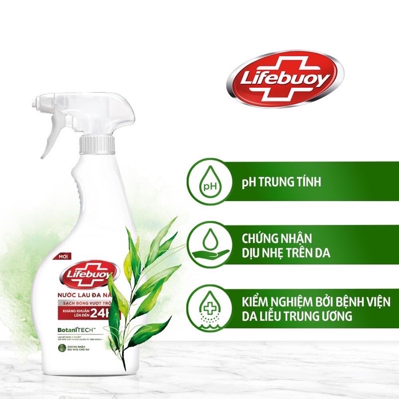Nước lau đa năng Lifebuoy Botanitech 500ML