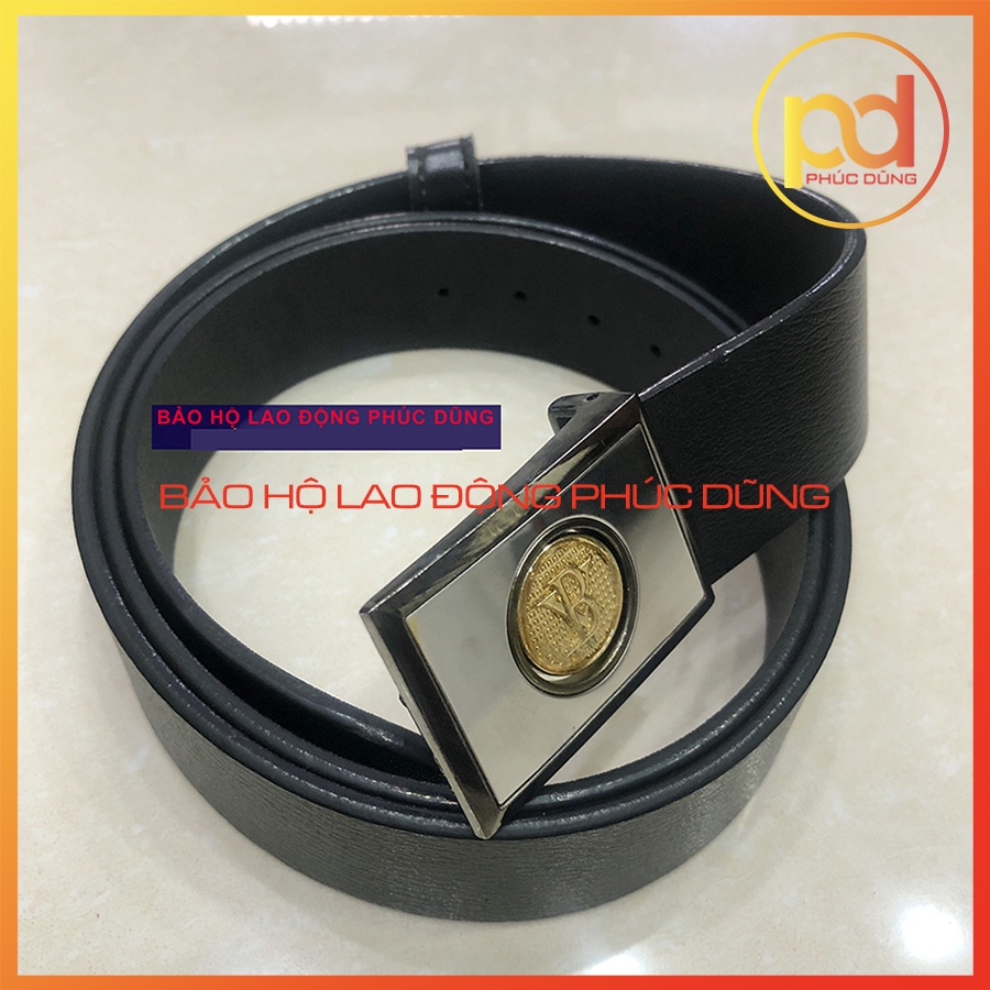 Thắt lưng nam bảo vệ màu đen da thật 100% giá rẻ khoá nút bấm tiện lợi siêu bền sang trọng chuyên nghiệp
