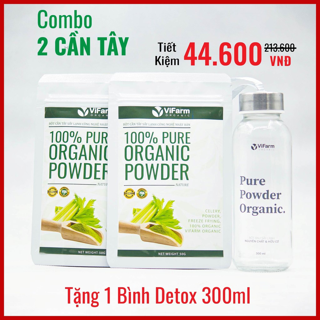 Bột Cần Tây Sấy Lạnh ViFarm 50Gram Nguyên Chất 100%, Bột Cần Tây Giảm Cân Tự Nhiên, Thanh Nhiệt, Giải Độc, Làm Đẹp Da | BigBuy360 - bigbuy360.vn