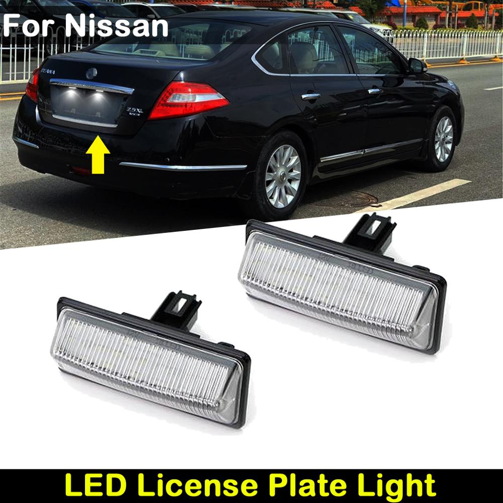 Đèn LED Chiếu Biển Số Xe Chuyên Dụng Cho Nissan Teana Tidda Altima JX35 Murano Pathfinder Quest Sentra NV350 Pulsar Sunny Sylphy