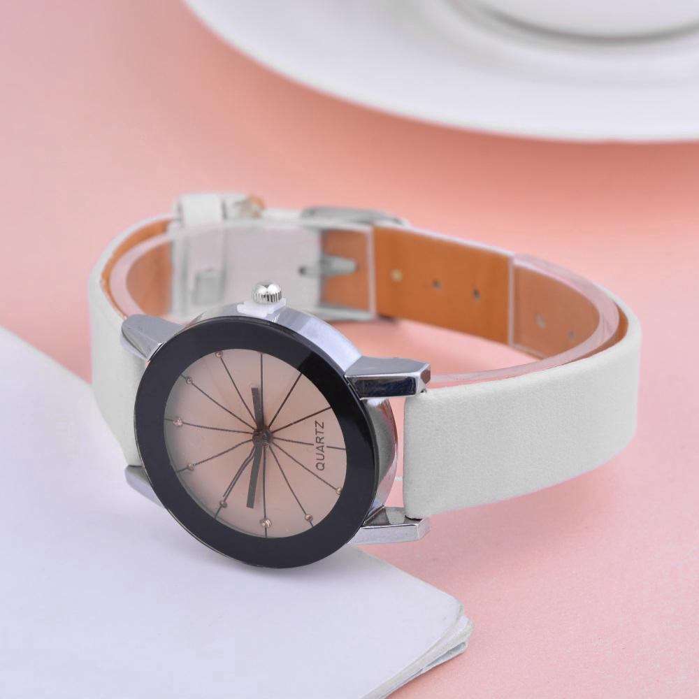 Đồng hồ analog máy quartz dây da cho cặp đôi
