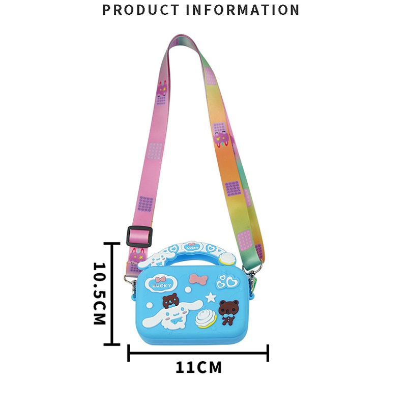 [SIZE MINI] Túi đeo chéo mini cho bé gái chất liệu silicon cao cấp phong cách Hàn Quốc