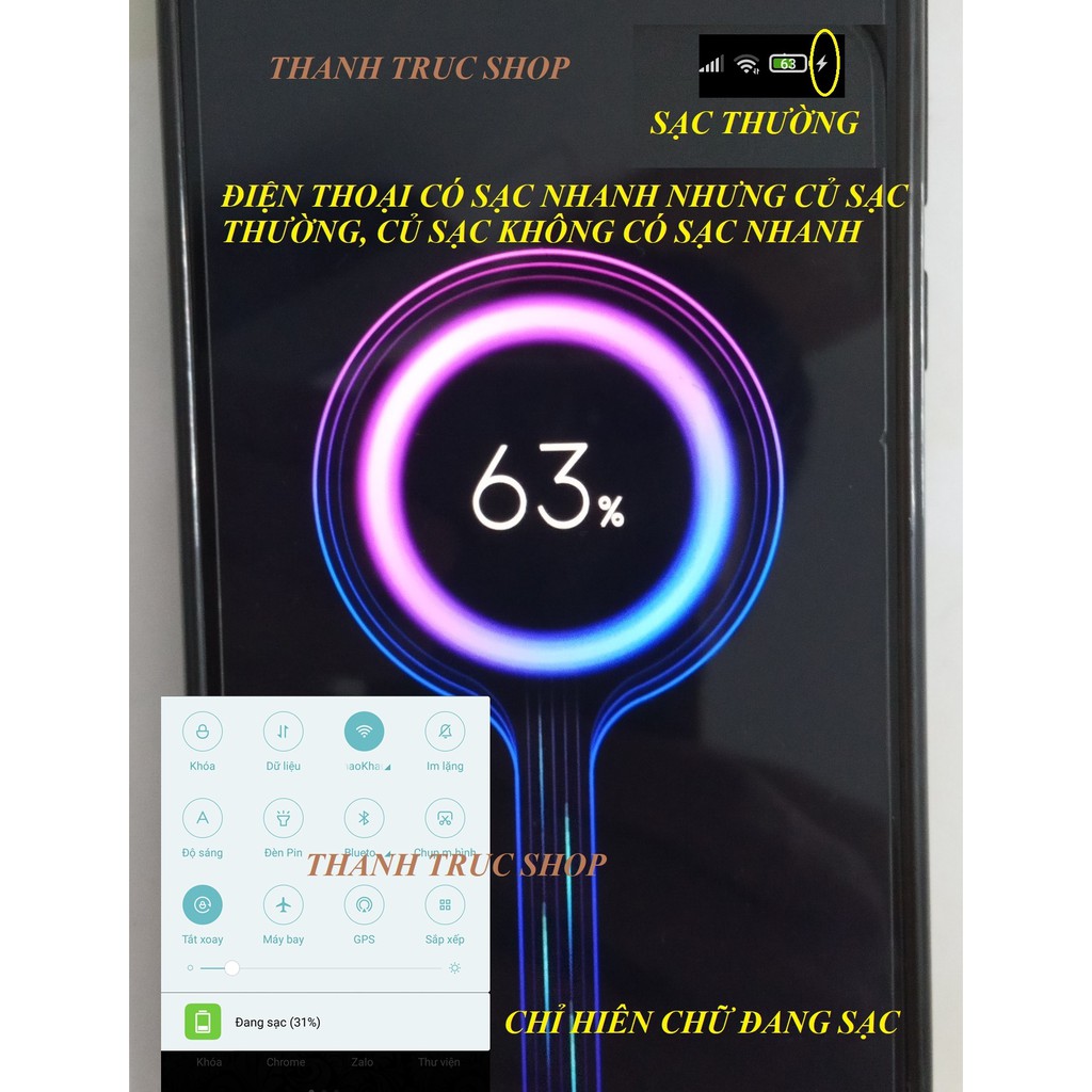 Củ Cục Sạc Nhanh Ga N/ 3.0/PD 20W Quick Charge QC 3.0 5V/3A 9V/2A/2.2/2.4A 12V/1.5A/1.6A ĐT/Table/tablet táo