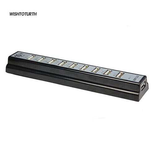 ☼Bộ Hub Gồm 10 Cổng USB 2.0 Kèm Phụ Kiện Dành Cho Máy Tính