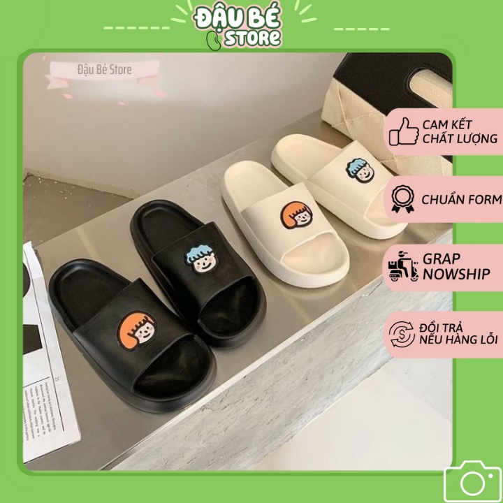 DÉP ĐẾ BÁNH MÌ / MỲ ULZZANG BOY &amp; GIRL - DÉP LÊ NỮ QUAI NGANG HOTTREND NHIỀU MÀU SIÊU ÊM CHỐNG TRƠN TRƯỢT - DAUBE - D002