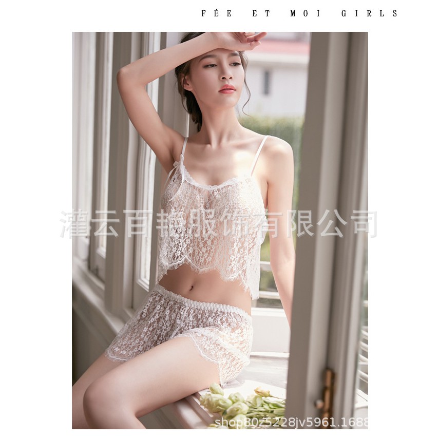 Đồ ngủ sexy FREE SHIP Váy ngủ sexy ren mỏng xuyên thấu G27